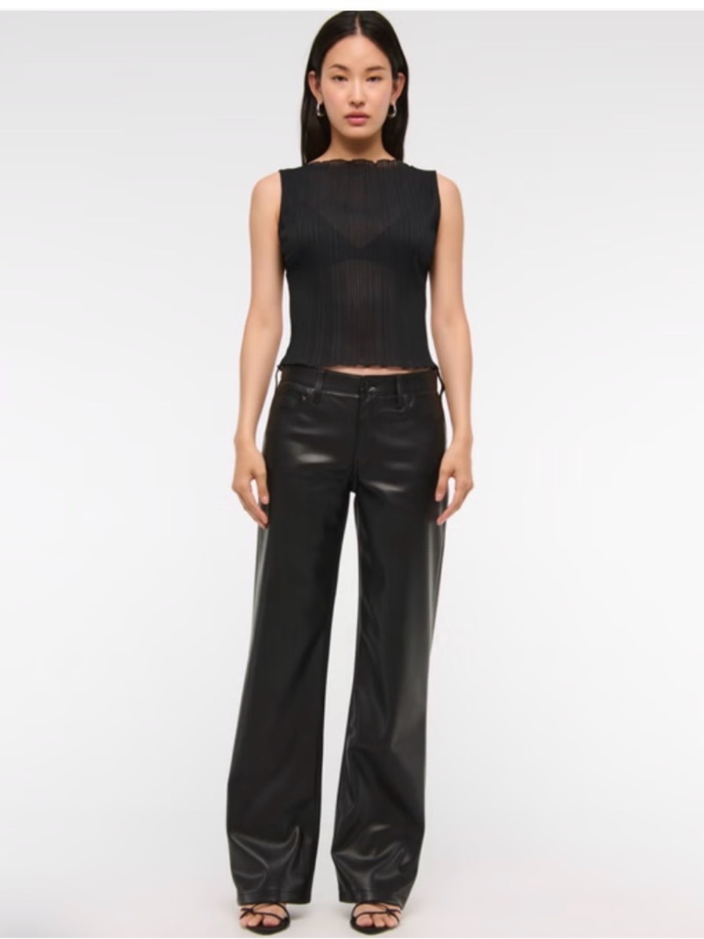 Abercrombie & Fitch Vegan Leather Black Pants